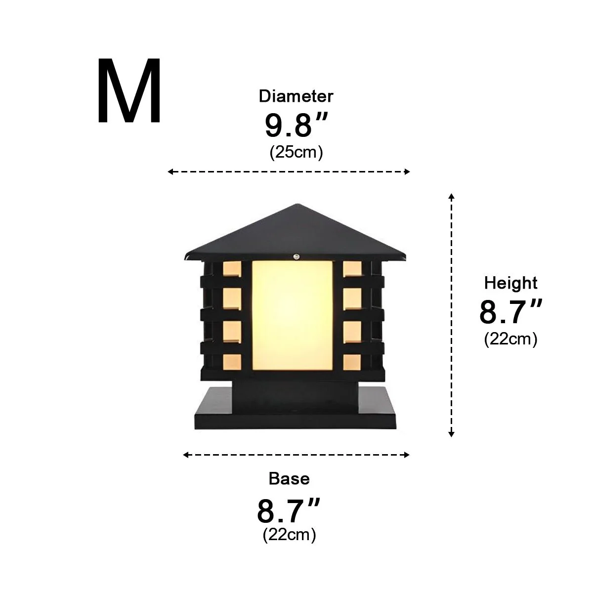Retro Column LED Antique Garden Waterproof Courtyard Stigma Lamp - Image 22