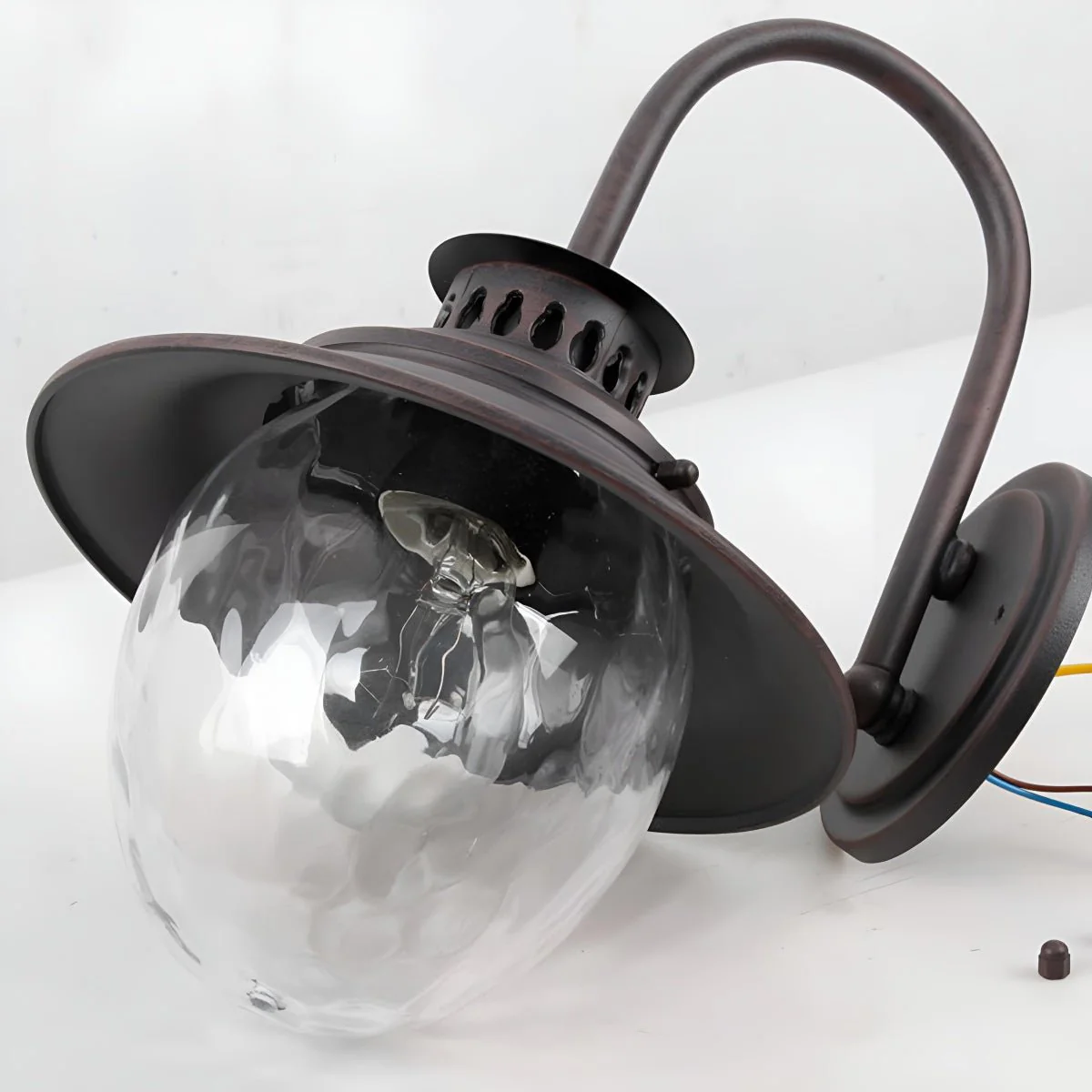 Farmhouse Waterproof Black Horn LED Outdoor Wall Light - Image 4