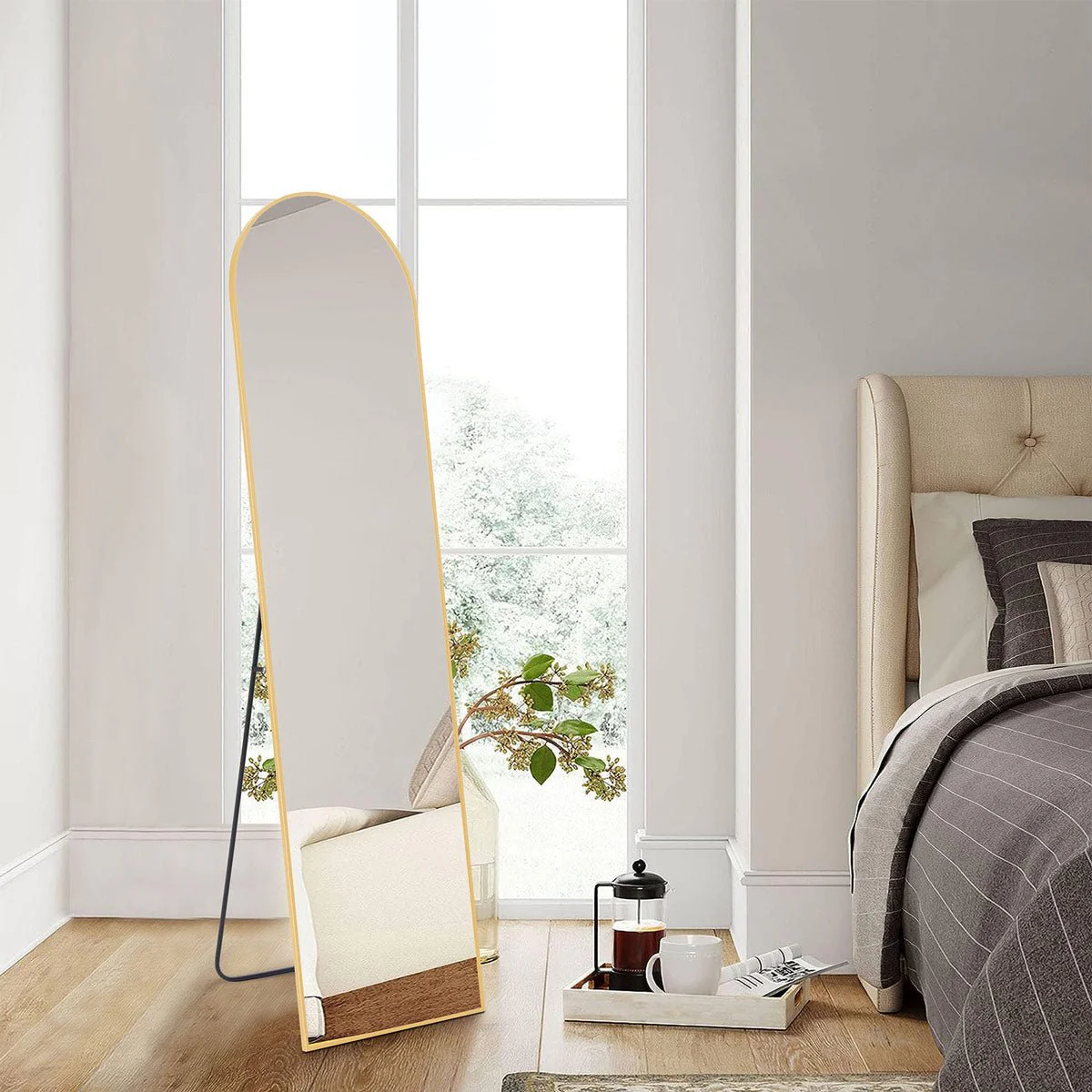 Modern Full Body Standing Floor Mirror Wall Mirror with Stand - Image 4