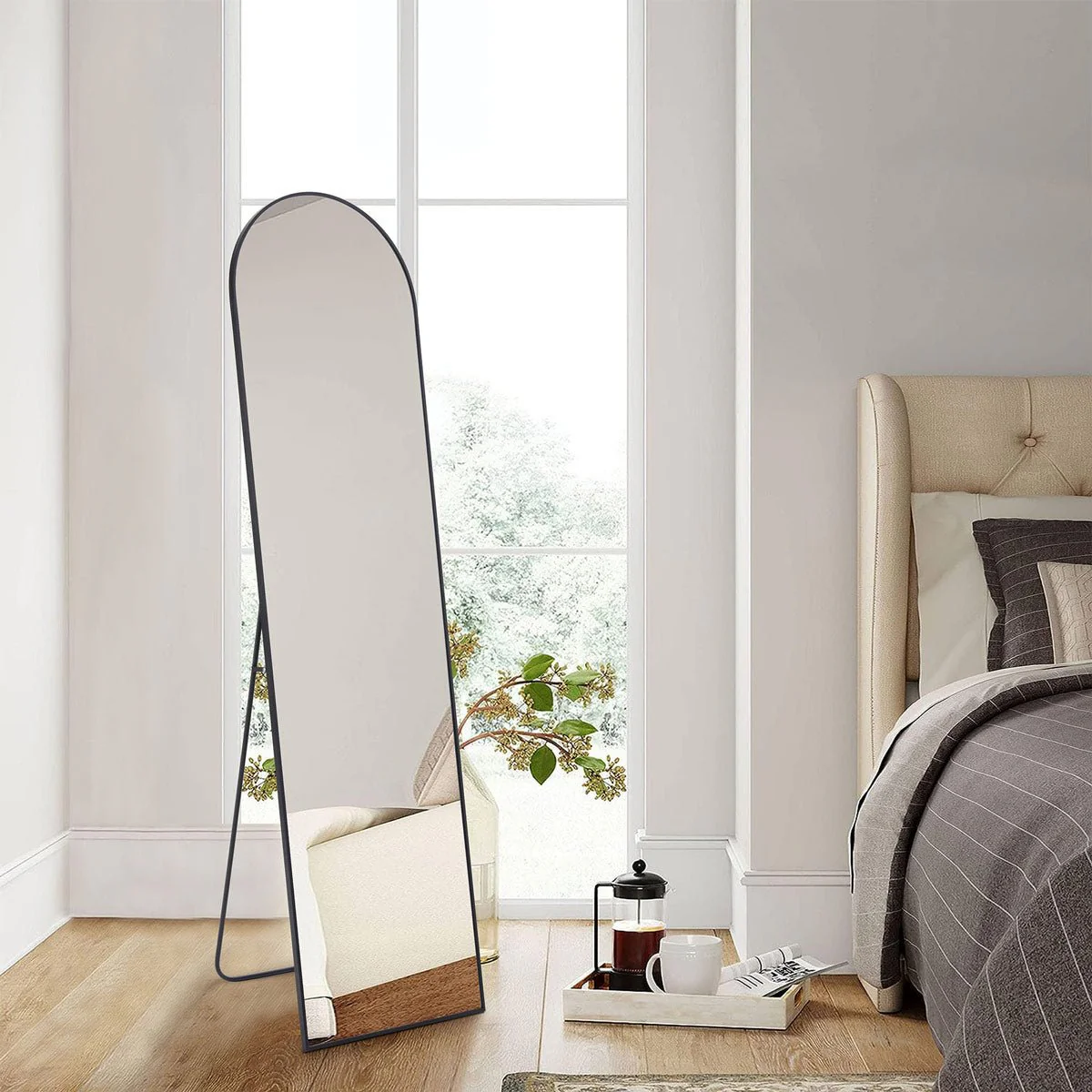 Modern Full Body Standing Floor Mirror Wall Mirror with Stand - Image 5