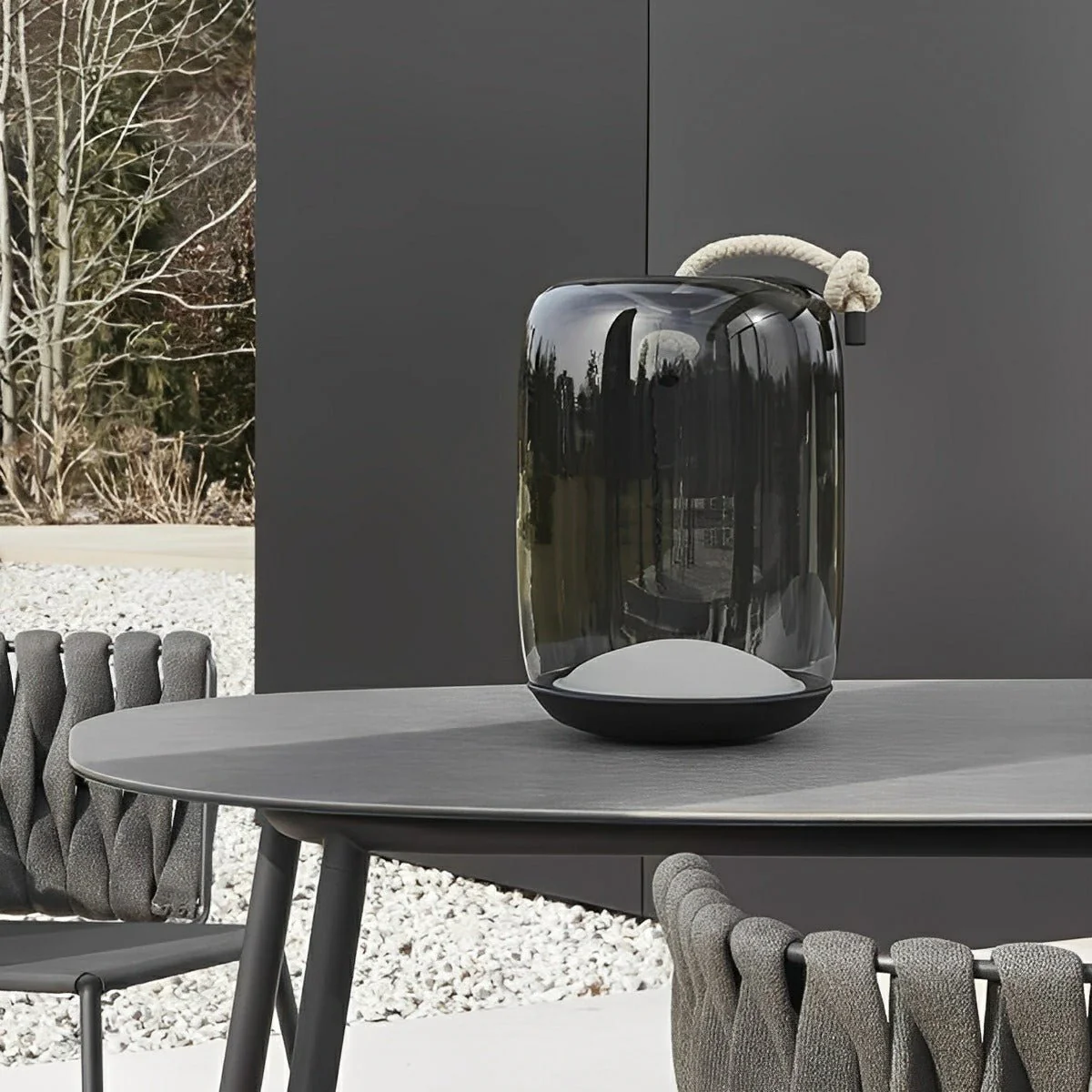 Glass Cylinder Waterproof LED Outdoor Portable Lantern Floor Lamp - Image 4