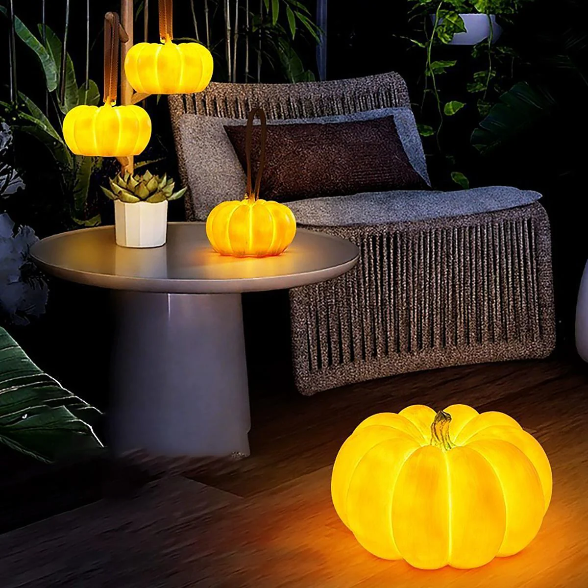 Halloween Waterproof LED Pumpkin Lantern Outdoor Landscape Lighting - Image 3