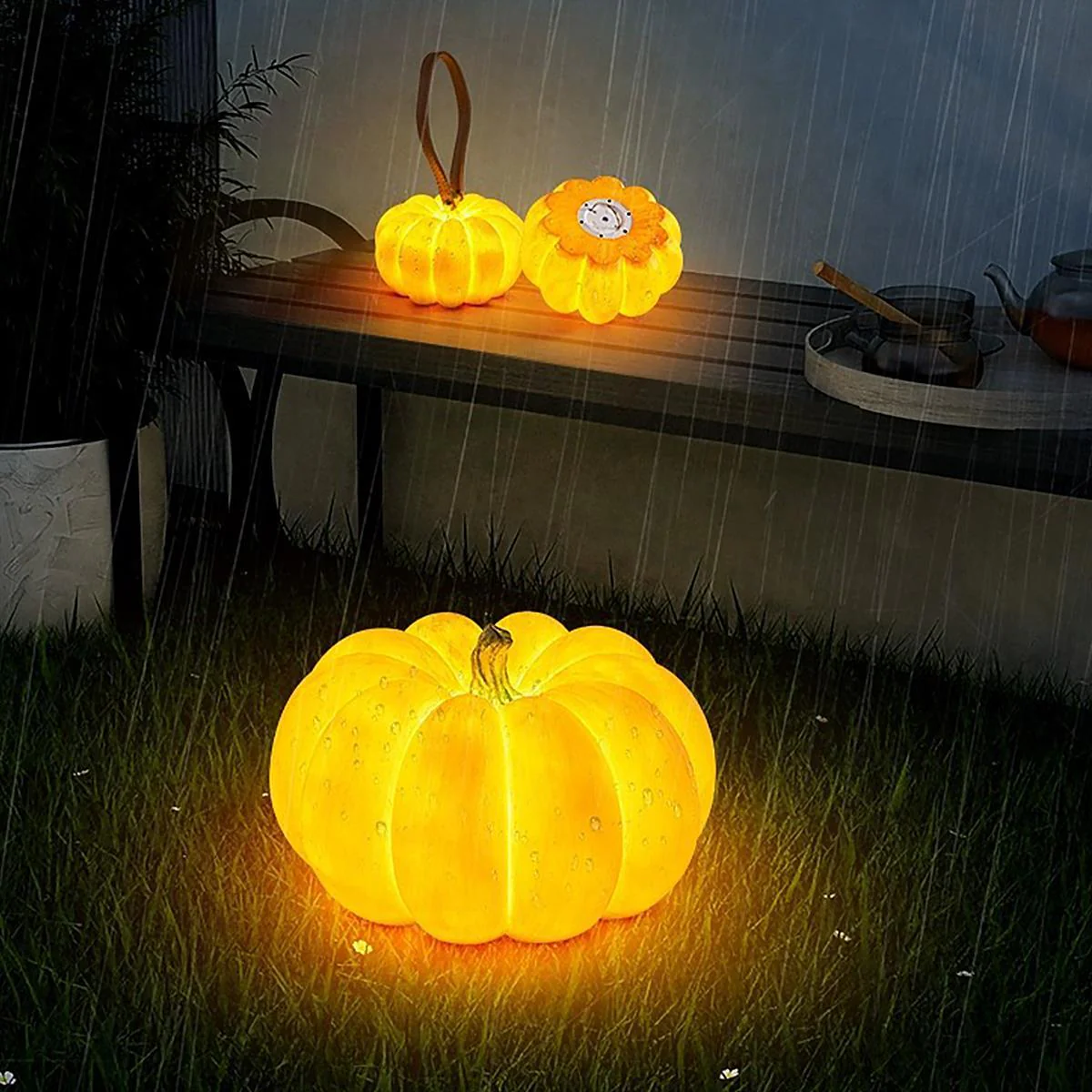 Halloween Waterproof LED Pumpkin Lantern Outdoor Landscape Lighting - Image 4