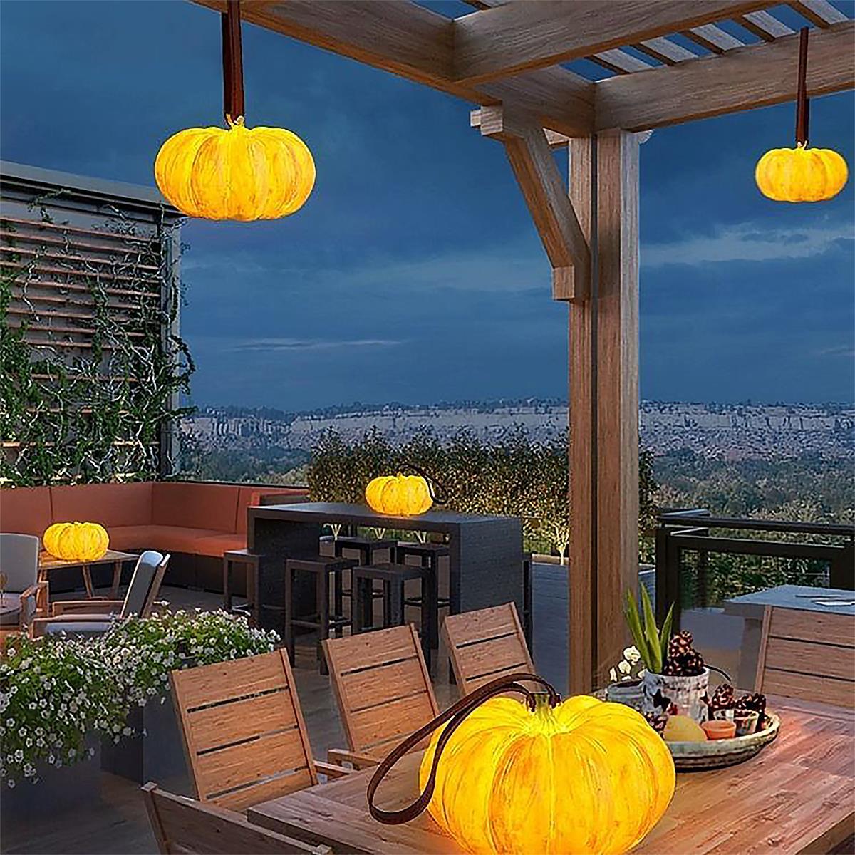 Halloween Waterproof LED Pumpkin Lantern Outdoor Landscape Lighting - Image 5