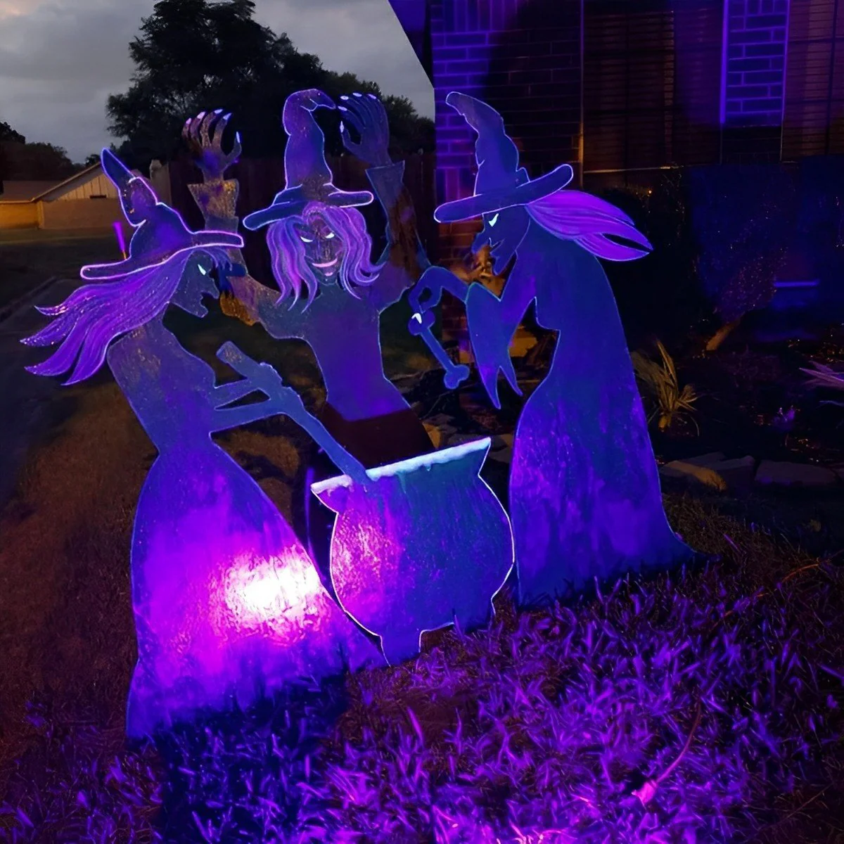 Halloween Waterproof UV Purple Light Flood Lights Outdoor Ambient Lighting - Image 3