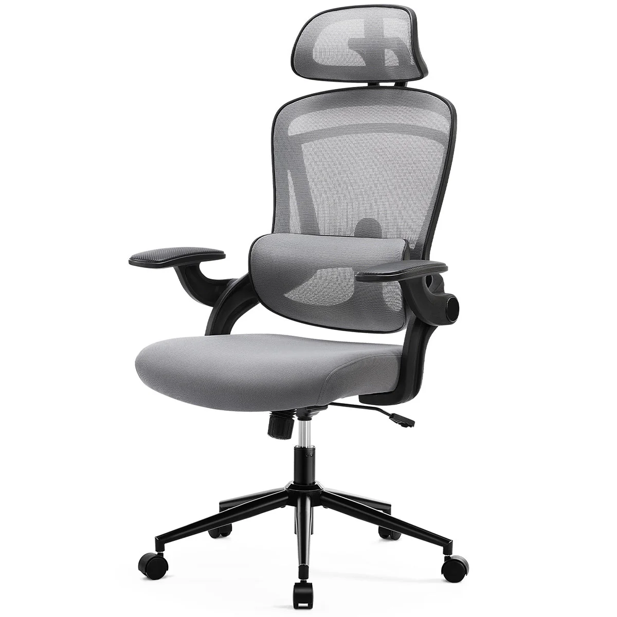 Ergonomic Office Chair Desk Chair Mesh Headrest&Lumbar Support Computer Chair - Image 8