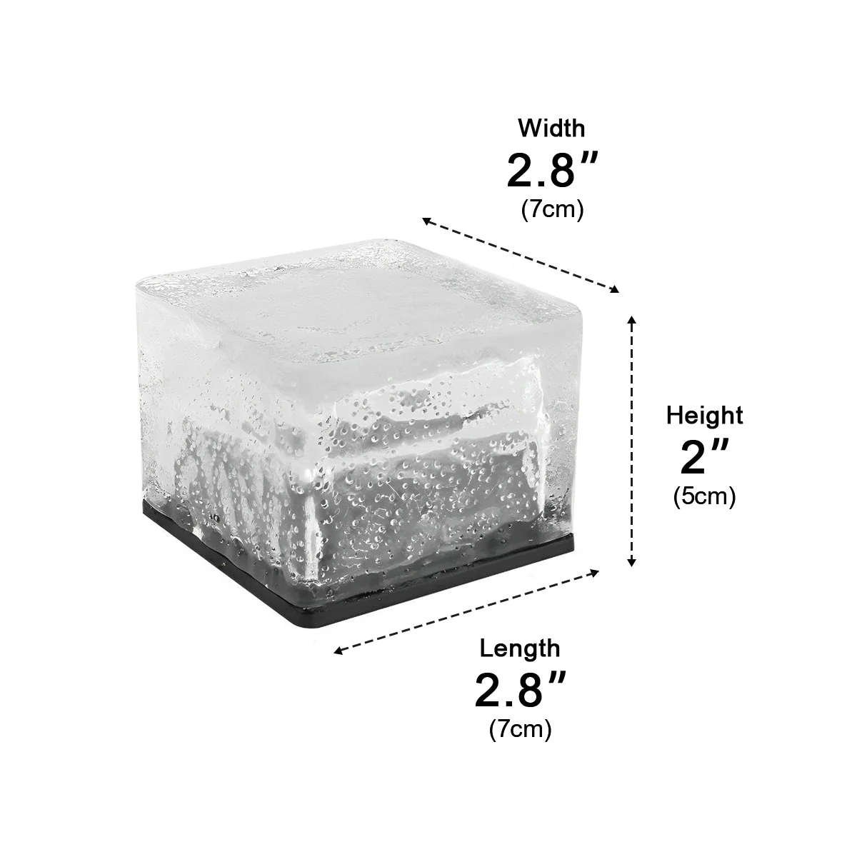 Square Creative Ice Brick LED Waterproof Smart Solar Outdoor Lawn Lights - Image 12