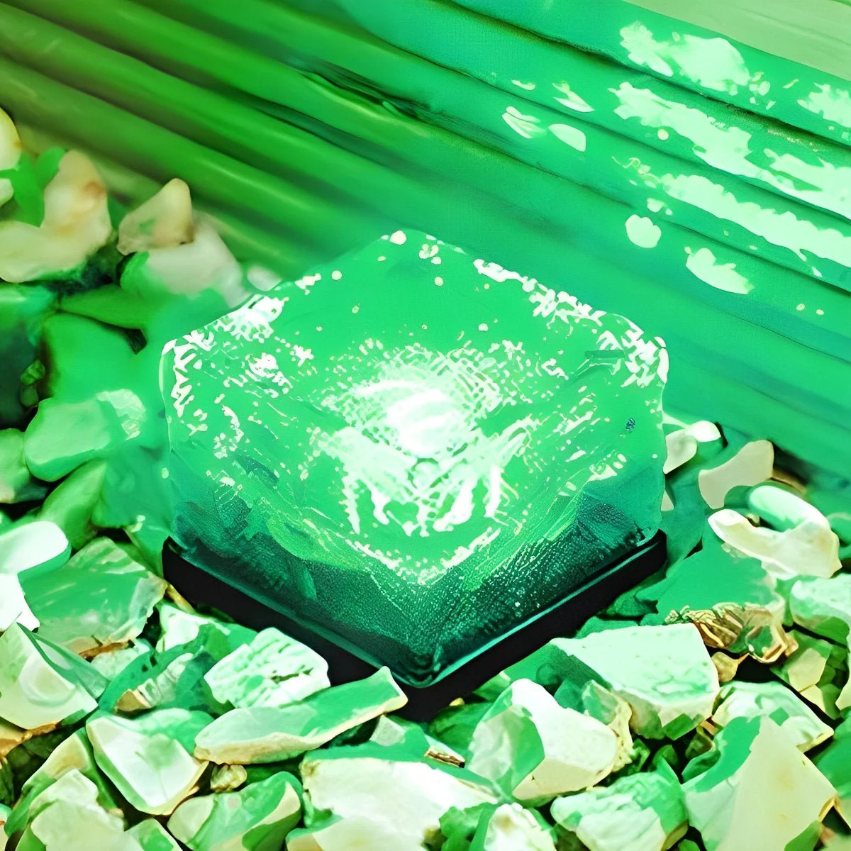 Square Creative Ice Brick LED Waterproof Smart Solar Outdoor Lawn Lights - Image 7