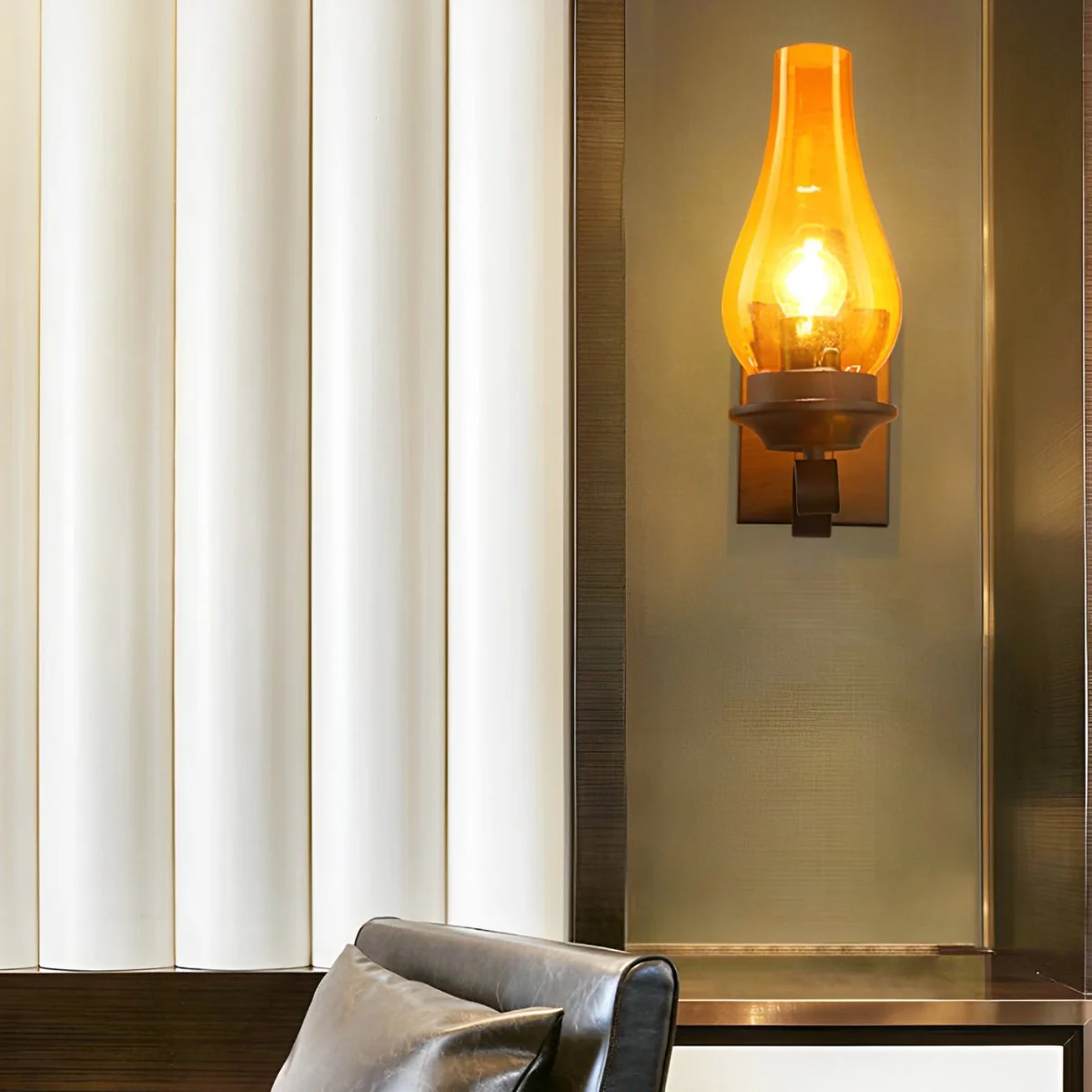 Indoor Industrial LED Kerosene Oil Lamp Wall Sconces - Image 3