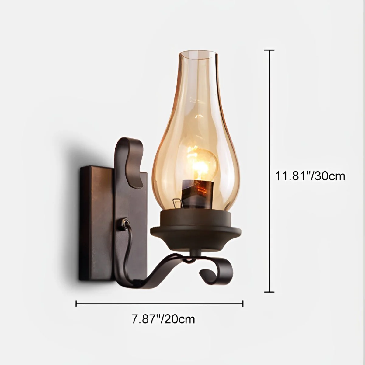 Indoor Industrial LED Kerosene Oil Lamp Wall Sconces - Image 9
