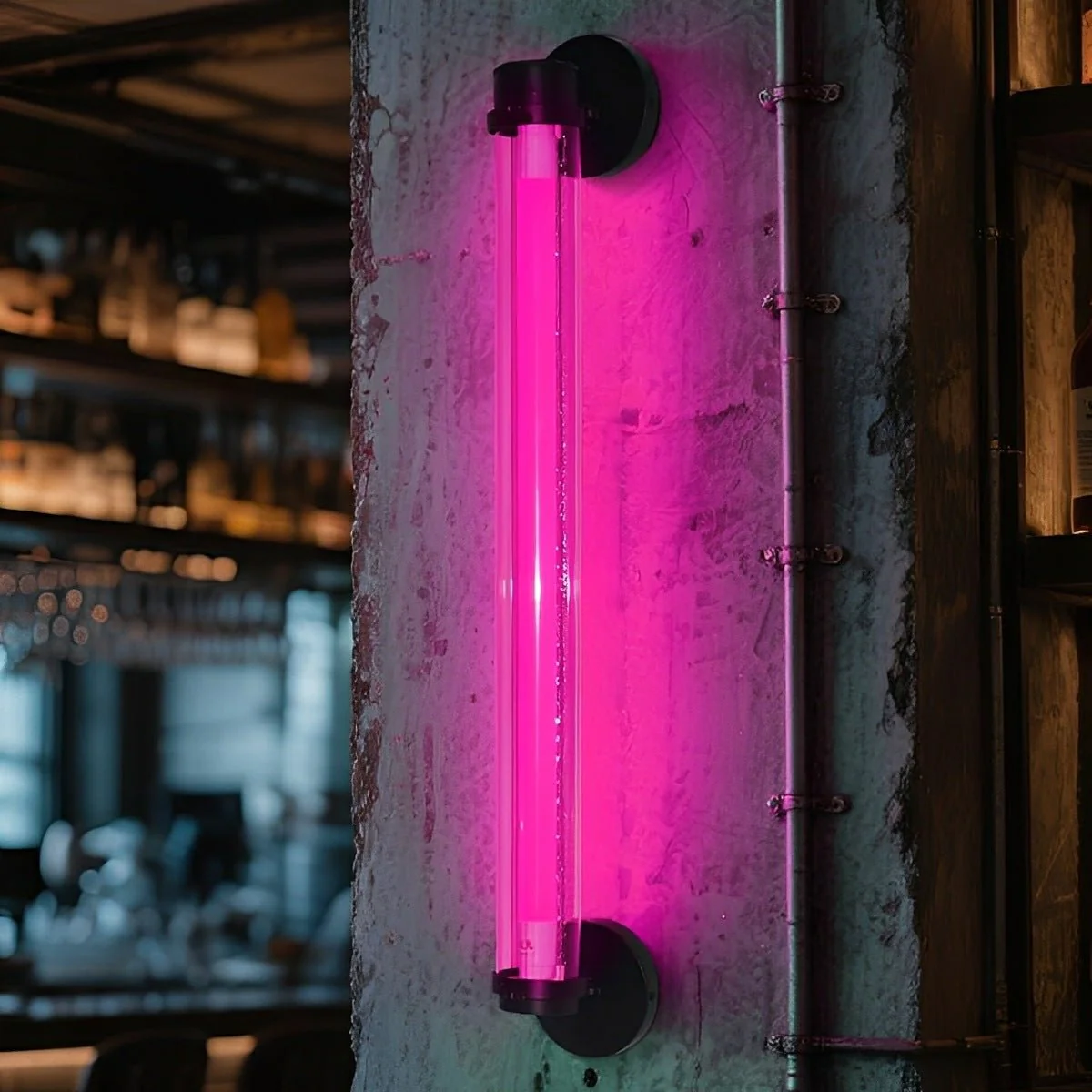 Industrial Neon Long Strip LED Wall Sconces - Image 14