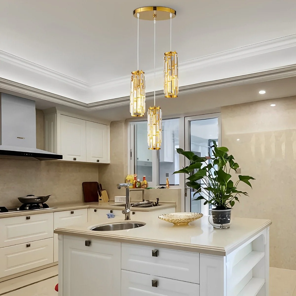 Creative Iron Crystal Glass Chandelier Pendant Lights Ceiling Lamp - Image 10