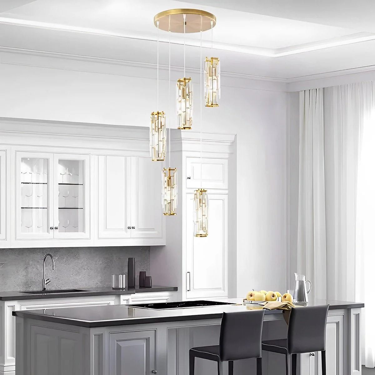Creative Iron Crystal Glass Chandelier Pendant Lights Ceiling Lamp - Image 11