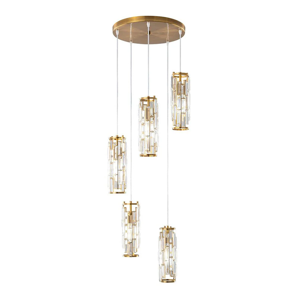 Creative Iron Crystal Glass Chandelier Pendant Lights Ceiling Lamp - Image 24