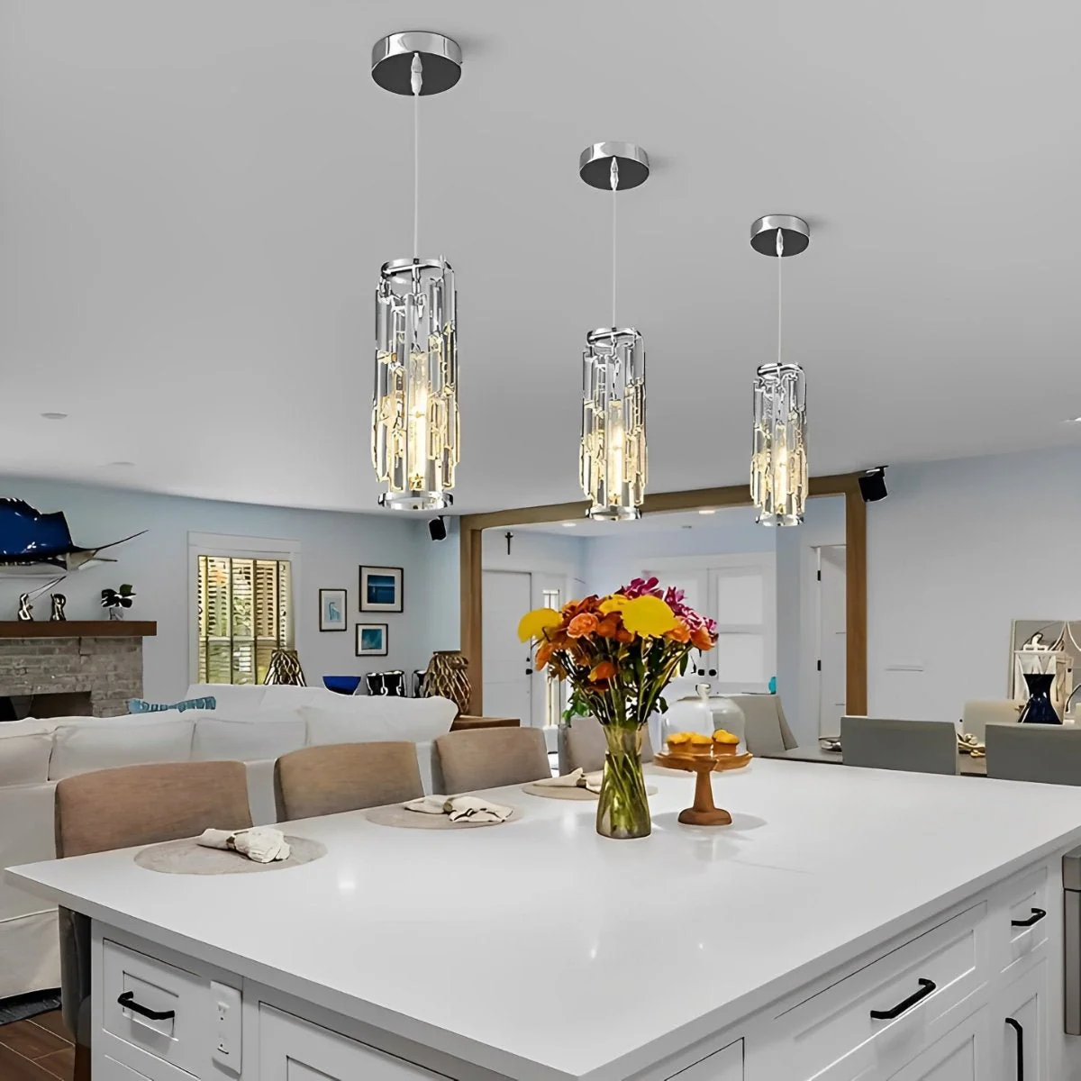 Creative Iron Crystal Glass Chandelier Pendant Lights Ceiling Lamp - Image 8