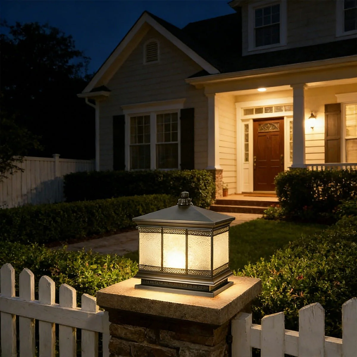 Vintage Intelligent Waterproof Retro Fence Post Caps Lights - Image 4