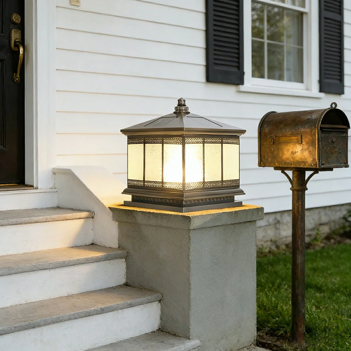 Vintage Intelligent Waterproof Retro Fence Post Caps Lights - Image 5