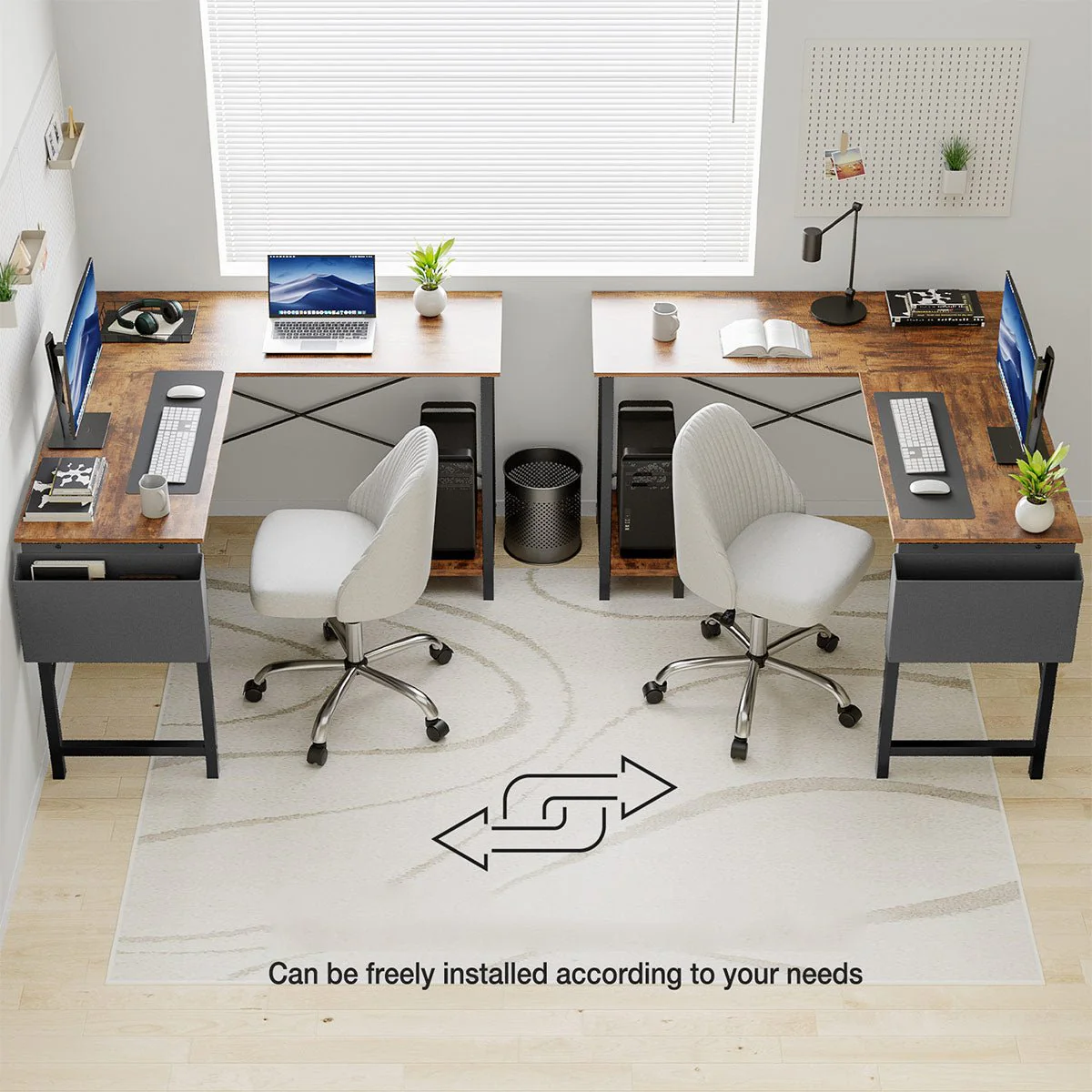 50 Inch Modern L-Shaped Computer Desk Gaming Corner Office Table - Image 4