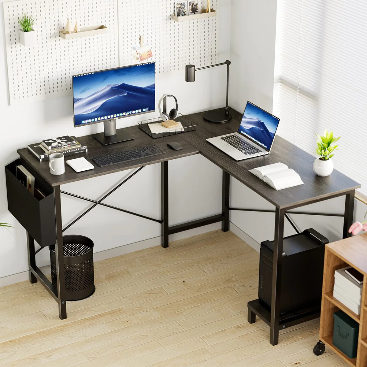 50 Inch Modern L-Shaped Computer Desk Gaming Corner Office Table - Image 5