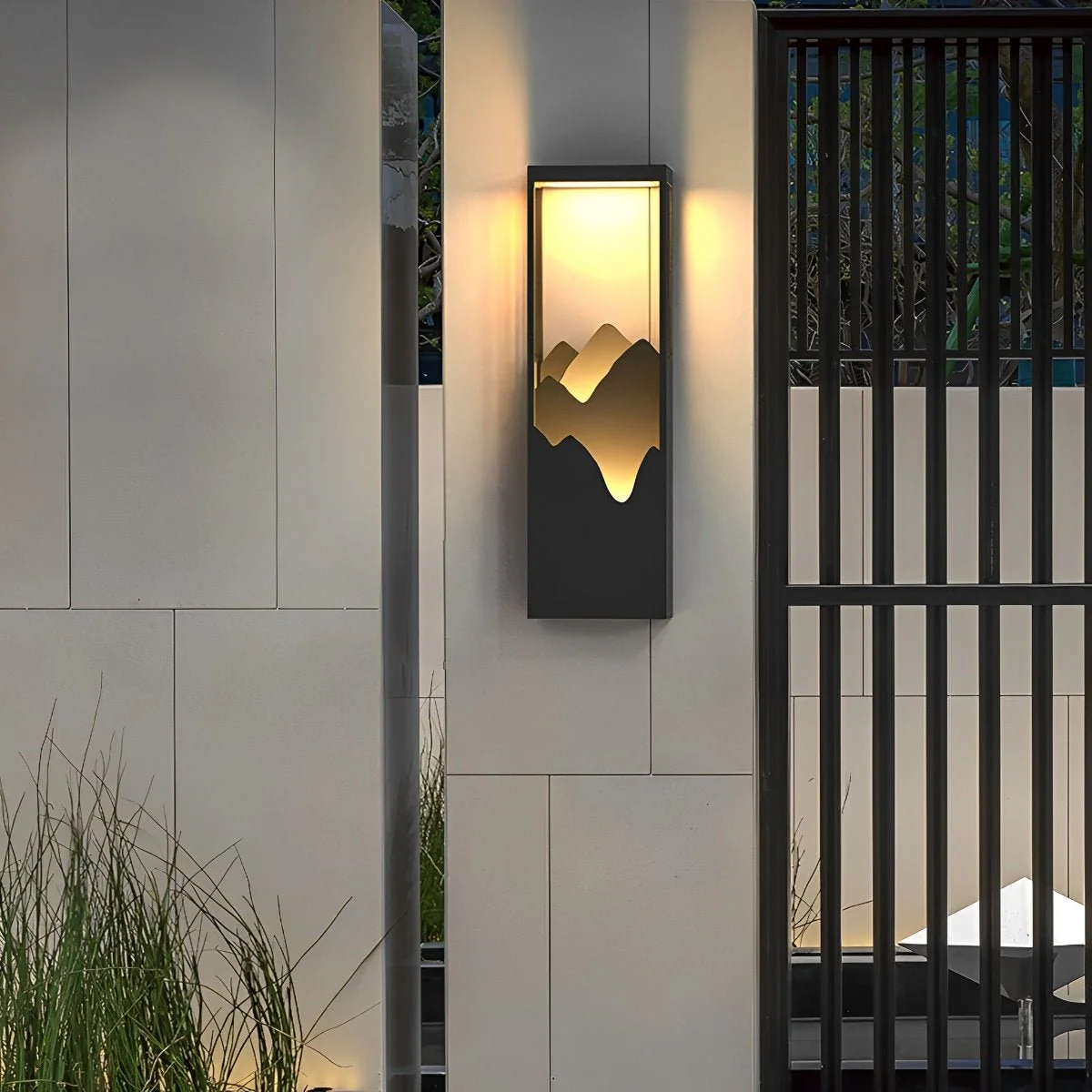 Waterproof Mountain Scenery Led Wall Sconce Garden Wall Light - Image 8
