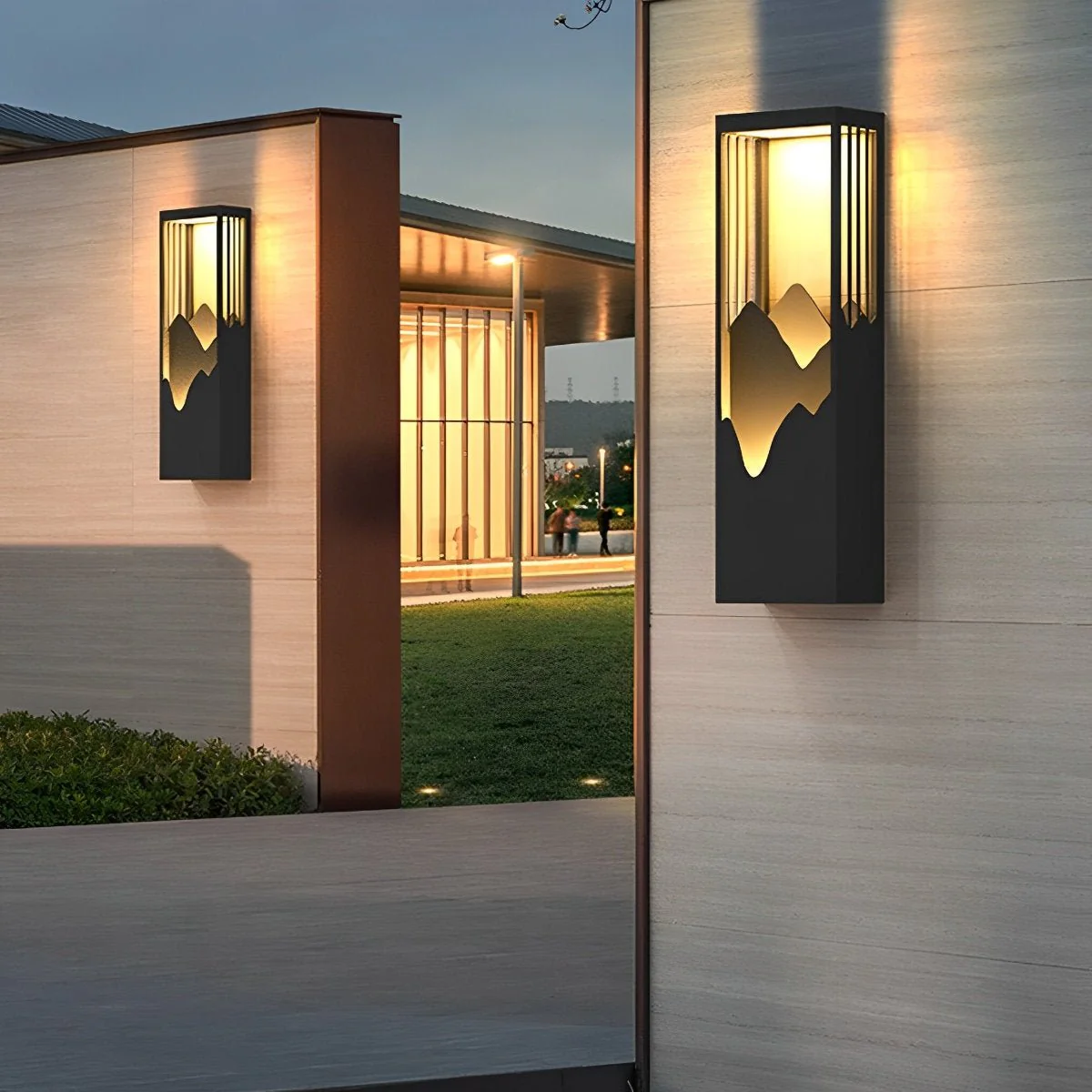 Waterproof Mountain Scenery Led Wall Sconce Garden Wall Light - Image 9