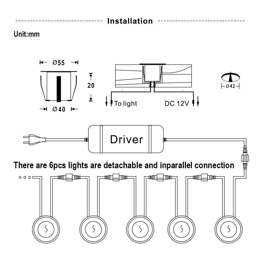 LED Deck Stair Lights Plug In Outdoor Step Lights Recessed In-ground 8 Pcs - Image 13