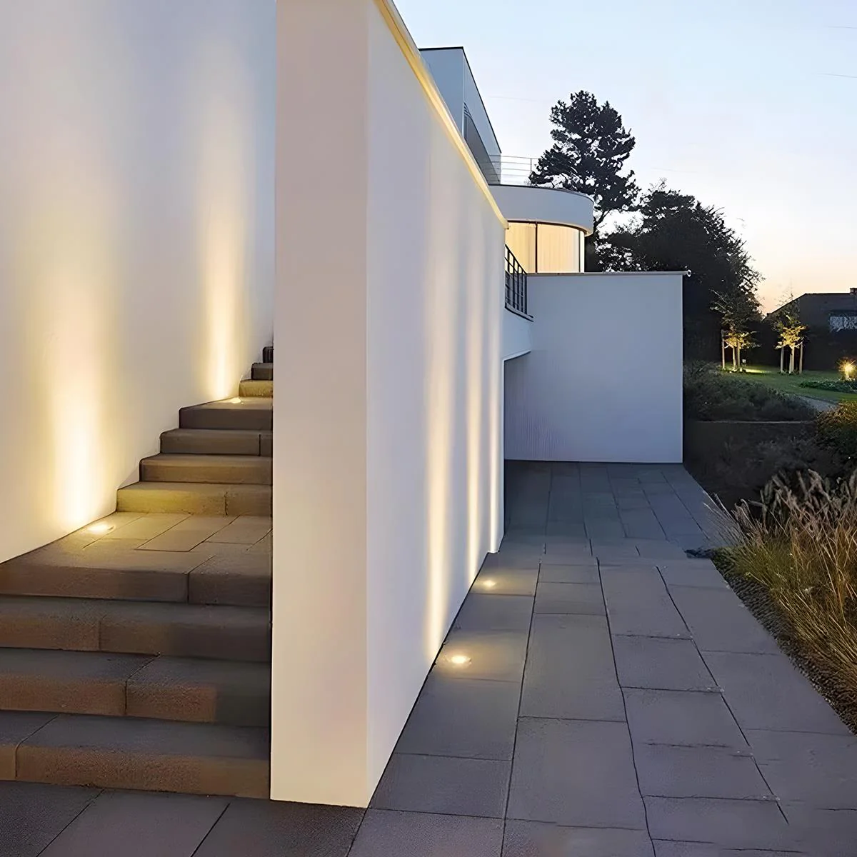 LED Deck Stair Lights Plug In Outdoor Step Lights Recessed In-ground 8 Pcs - Image 7