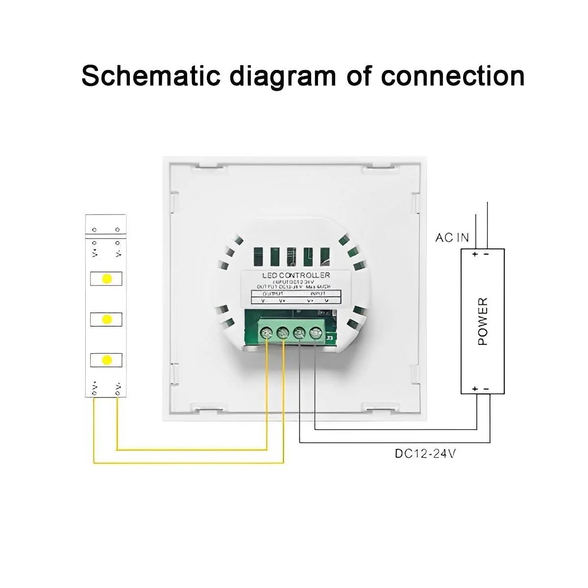 Low Voltage DC 12/24V Led Light Dimmer PWM Wall Switch Controller - Image 9