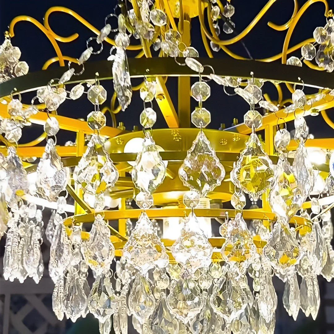 12V Low Voltage Luxury Waterproof Outdoor Crystal Chandeliers - Image 12