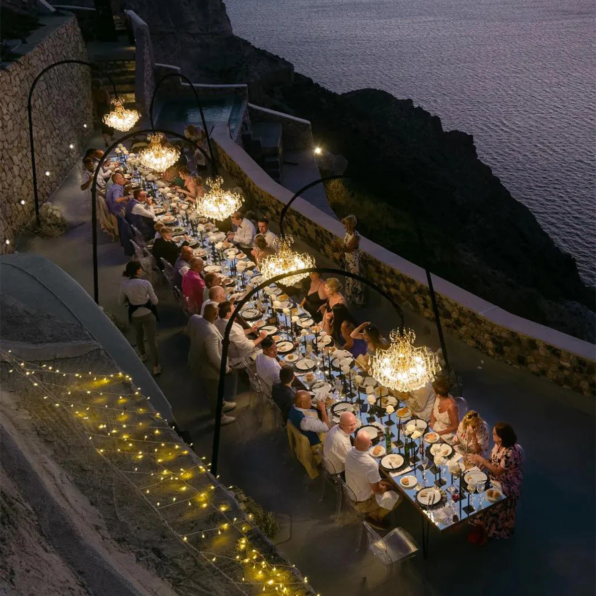 12V Low Voltage Luxury Waterproof Outdoor Crystal Chandeliers - Image 3