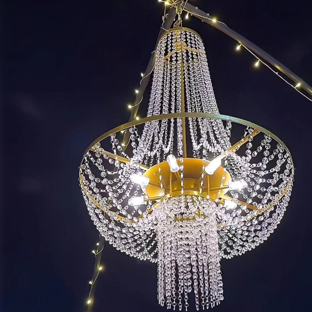 12V Low Voltage Luxury Waterproof Outdoor Crystal Chandeliers - Image 4