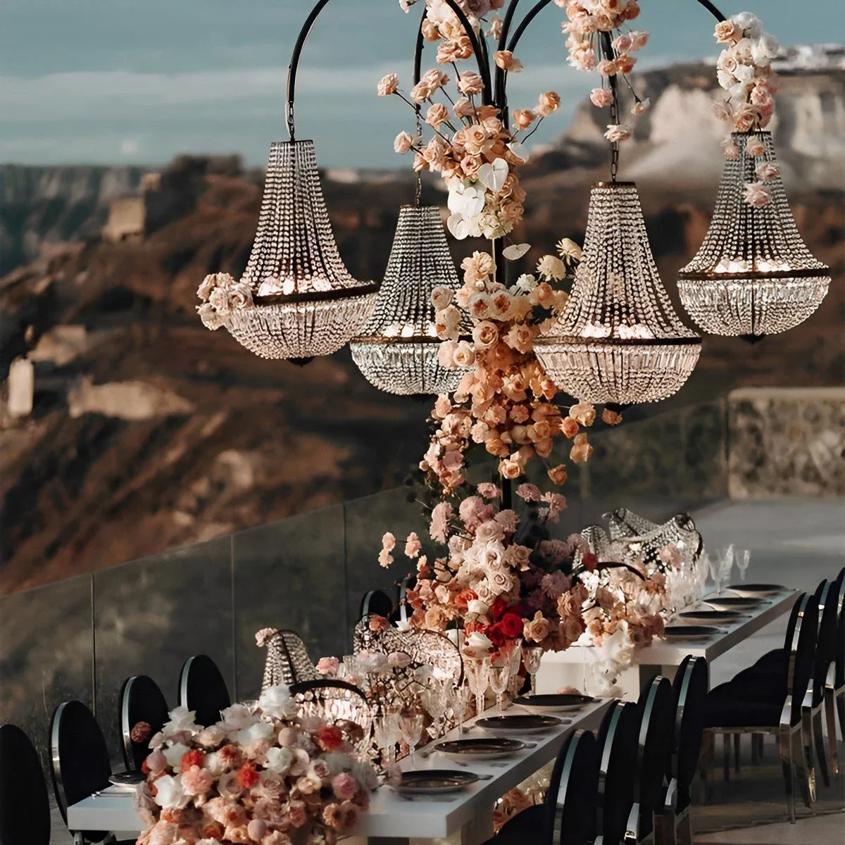 12V Low Voltage Luxury Waterproof Outdoor Crystal Chandeliers - Image 9