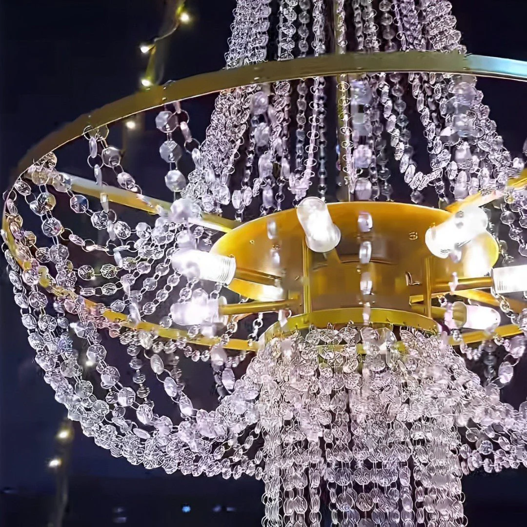 Set of 4 Luxury Waterproof Outdoor Wedding Crystal Chandeliers - Image 11