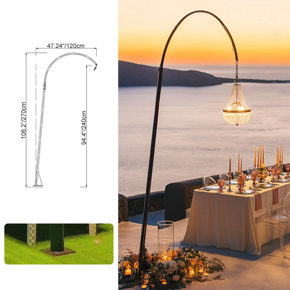 Set of 4 Luxury Waterproof Outdoor Wedding Crystal Chandeliers - Image 15