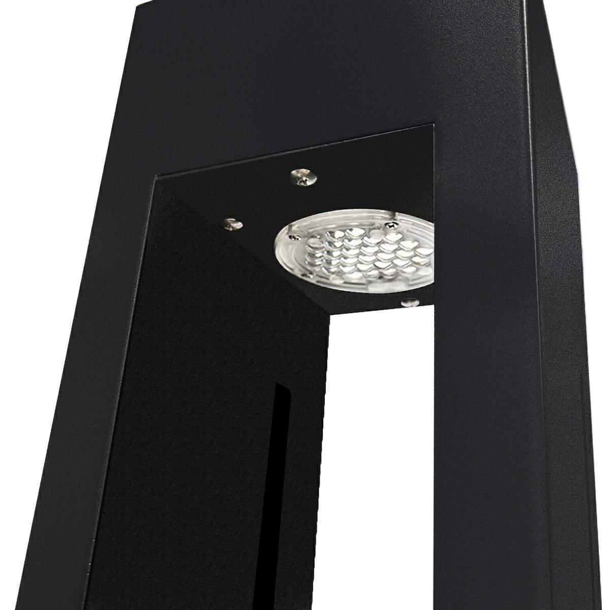 Mecha Modern Ash Black Rectangle LED Column Outdoor Pole Street Light - Image 10