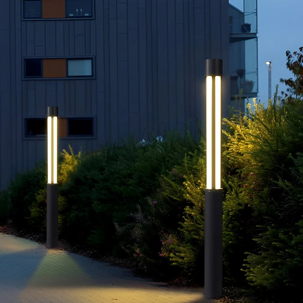 Cylinder LED Black Modern Outdoor Post Lights Street Light - Image 10