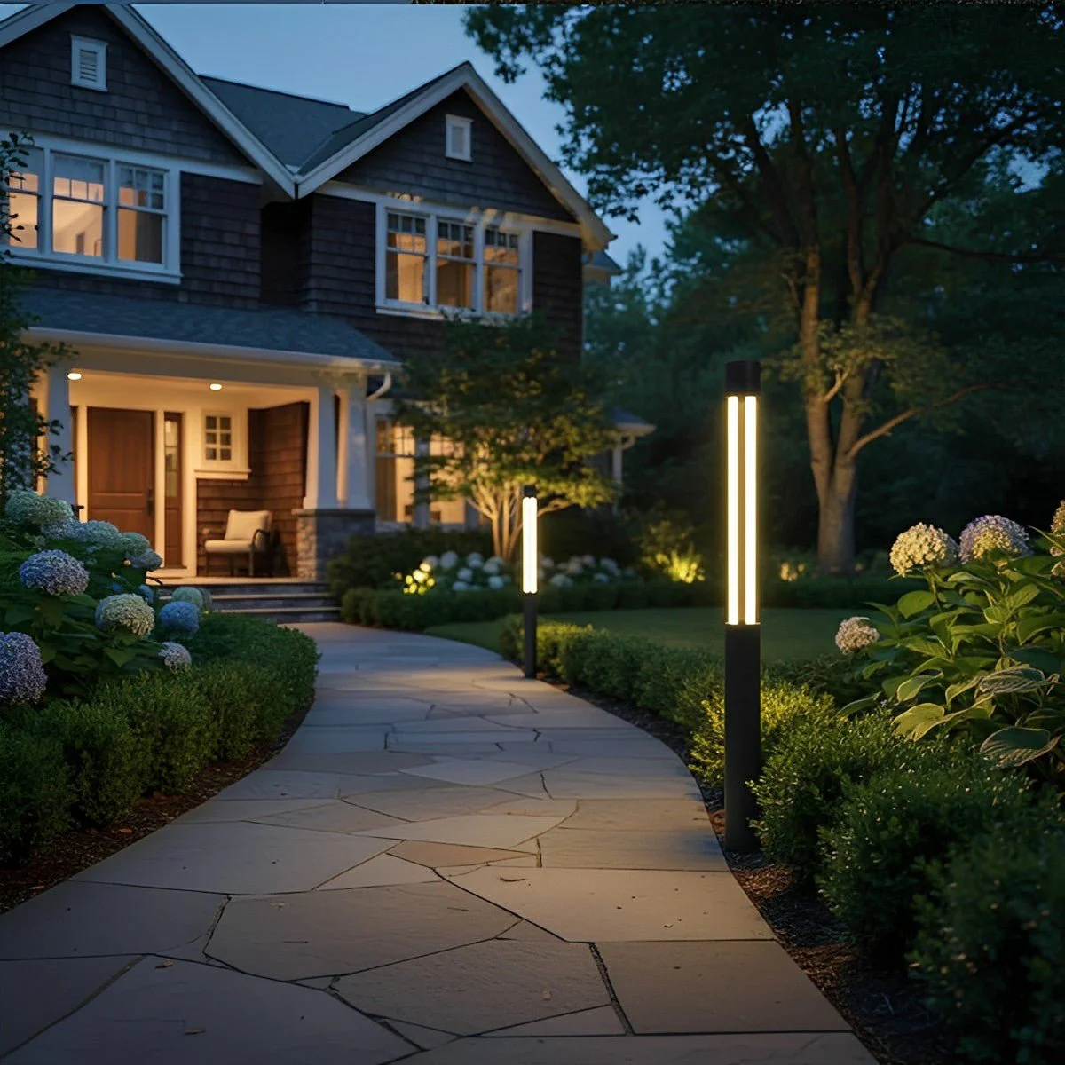 Cylinder LED Black Modern Outdoor Post Lights Street Light - Image 7