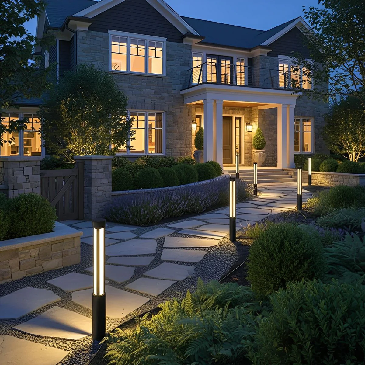 Cylinder LED Black Modern Outdoor Post Lights Street Light - Image 8