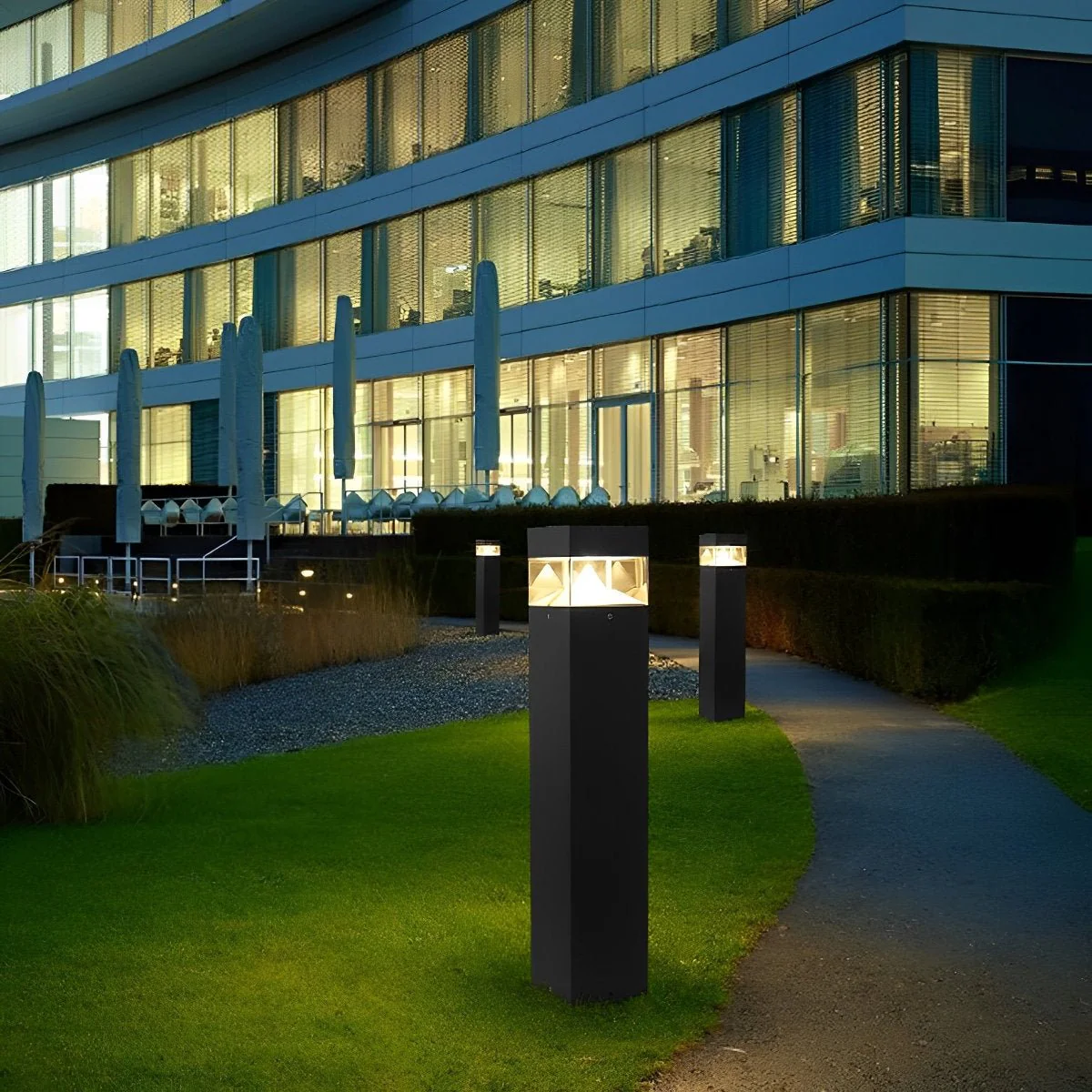 Waterproof Aluminum Metal Post Bollard Light Pillar Lantern Pathway - Image 4