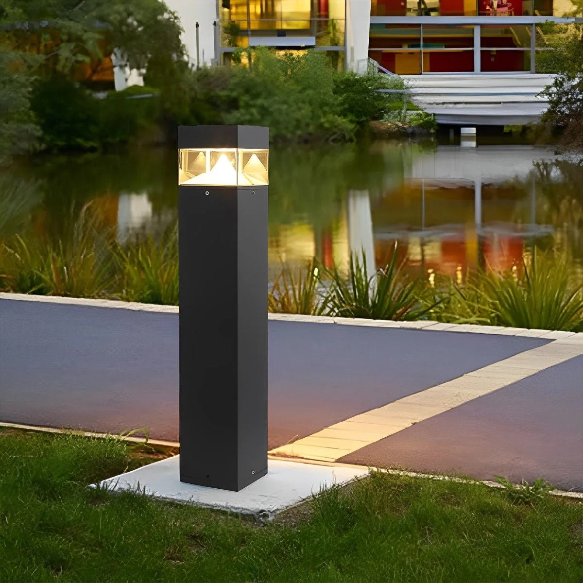 Waterproof Aluminum Metal Post Bollard Light Pillar Lantern Pathway - Image 6