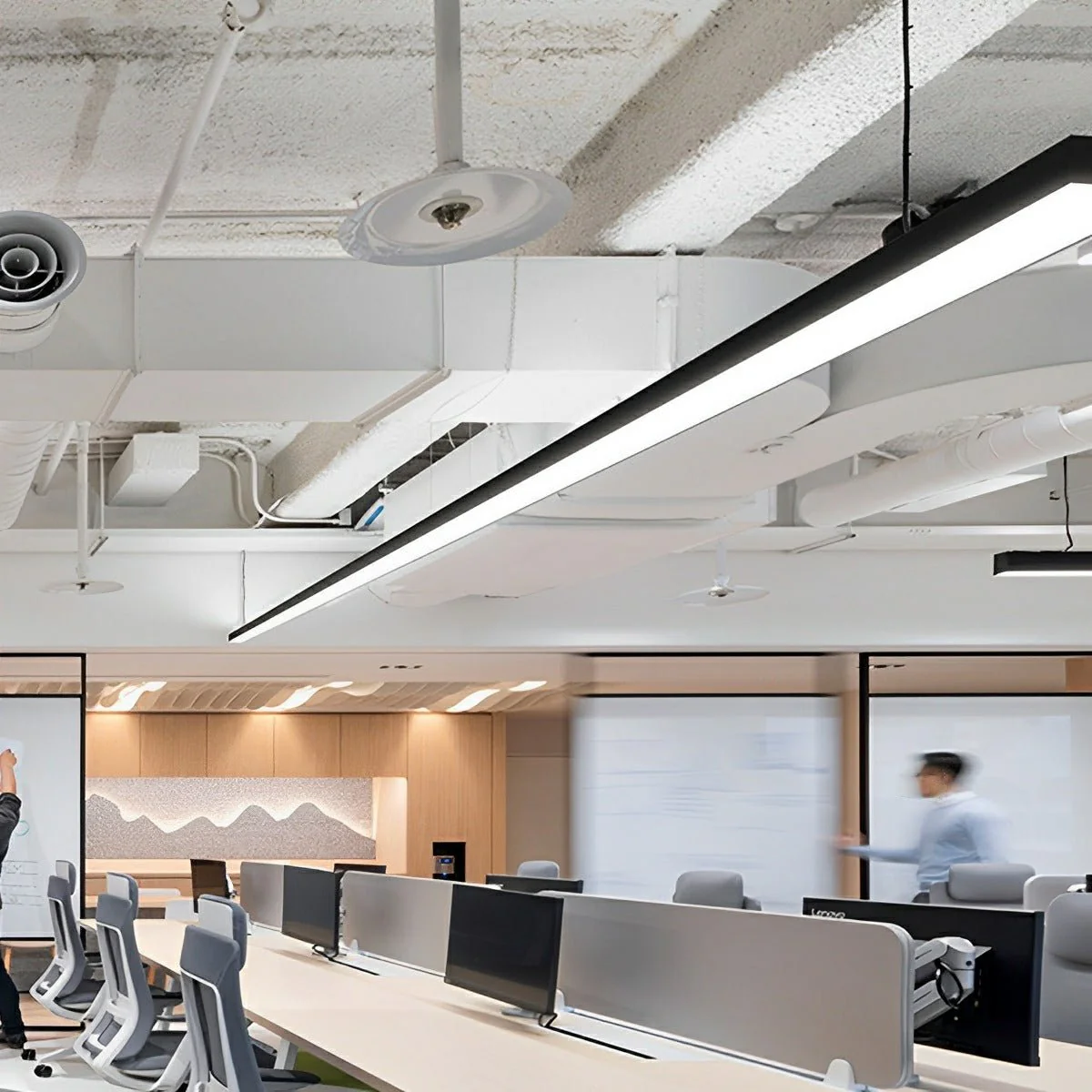 Modern Minimalist LED Long Strip Office Pendant Lights - Image 7