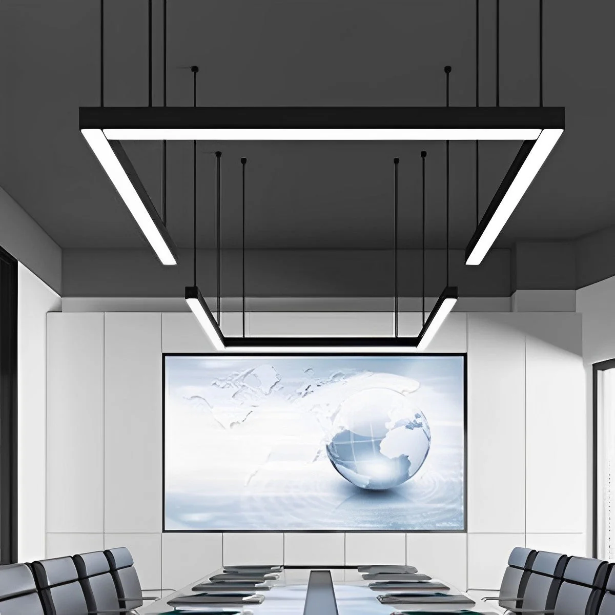 Modern Minimalist LED Long Strip Office Pendant Lights - Image 4