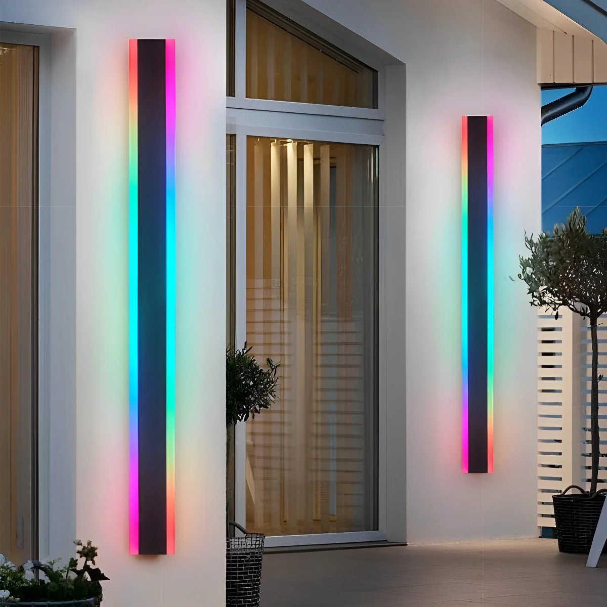 Minimalist Line Outdoor Waterproof LED Garden Wall Sconces - Image 12