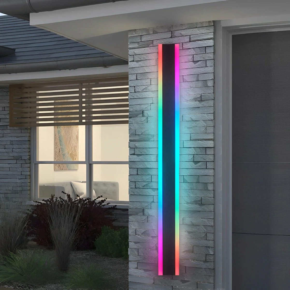 Minimalist Line Outdoor Waterproof LED Garden Wall Sconces - Image 13