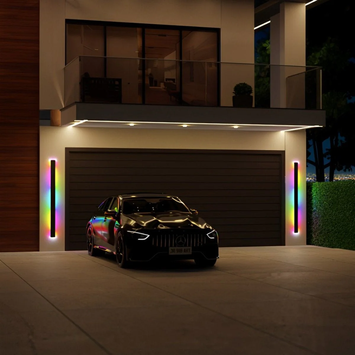 Minimalist Line Outdoor Waterproof LED Garden Wall Sconces - Image 6