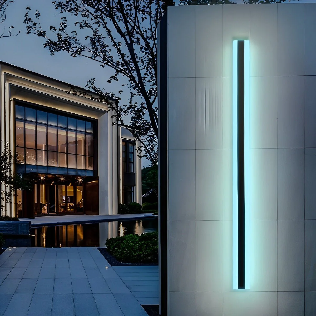 Minimalist Line Outdoor Waterproof LED Garden Wall Sconces - Image 7