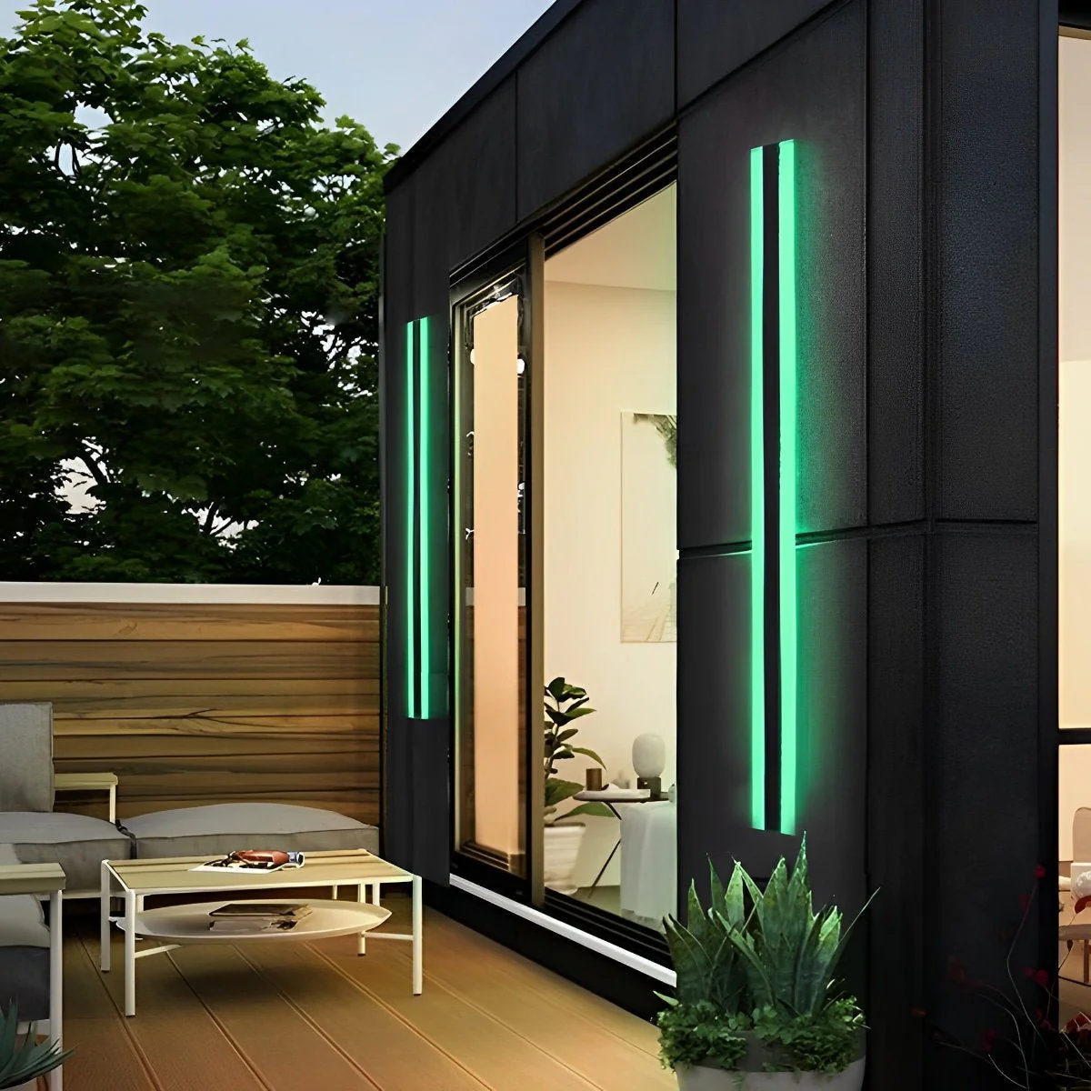 Minimalist Line Outdoor Waterproof LED Garden Wall Sconces - Image 9