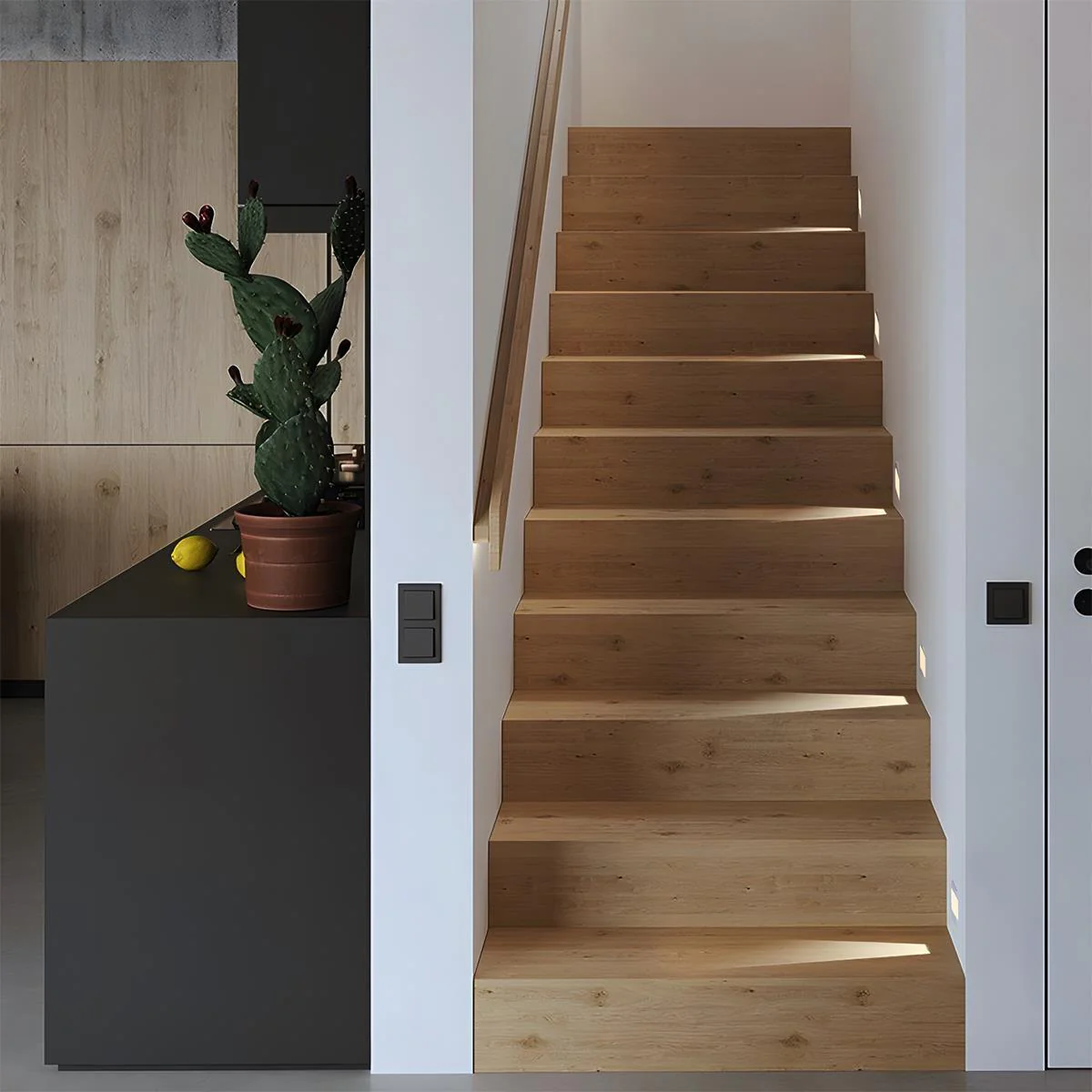 Minimalist Motion Sensor LED Recessed Stairway Lights Step Light - Image 6