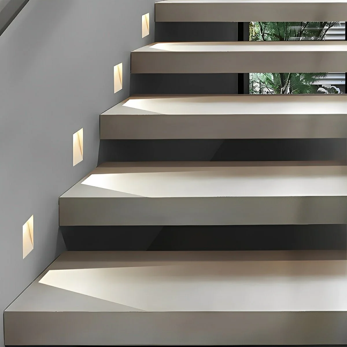 Minimalist Motion Sensor LED Recessed Stairway Lights Step Light - Image 7