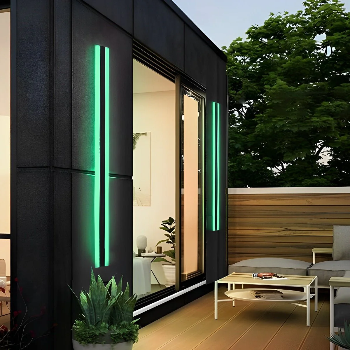 Waterproof Modern LED RGB Long Strip Outdoor Wall Light - Image 5